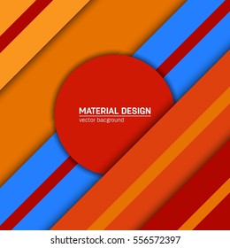 Vector material design background. Abstract creative concept layout template. For web and mobile app, paper art illustration, style blank, poster, booklet. Motion wallpaper element. Flat ui.