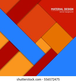 Vector material design background. Abstract creative concept layout template. For web and mobile app, paper art illustration, style blank, poster, booklet. Motion wallpaper element. Flat ui.