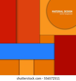 Vector material design background. Abstract creative concept layout template. For web and mobile app, paper art illustration, style blank, poster, booklet. Motion wallpaper element. Flat ui.