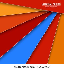 Vector material design background. Abstract creative concept layout template. For web and mobile app, paper art illustration, style blank, poster, booklet. Motion wallpaper element. Flat ui.