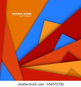 Vector material design background. Abstract creative concept layout template. For web and mobile app, paper art illustration, style blank, poster, booklet. Motion wallpaper element. Flat ui.