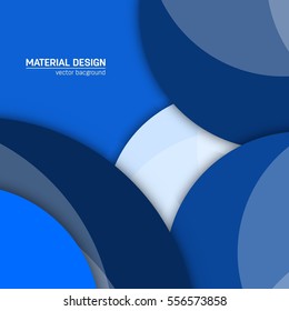 Vector material design background. Abstract creative concept layout template. For web and mobile app, paper art illustration, style blank, poster, booklet. Motion wallpaper element. Flat ui.