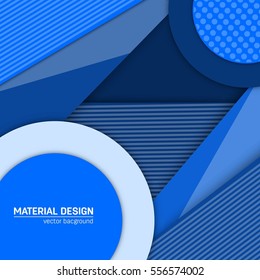 Vector material design background. Abstract creative concept layout template. For web and mobile app, paper art illustration, style blank, poster, booklet. Motion wallpaper element. Flat ui.