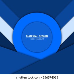 Vector material design background. Abstract creative concept layout template. For web and mobile app, paper art illustration, style blank, poster, booklet. Motion wallpaper element. Flat ui.