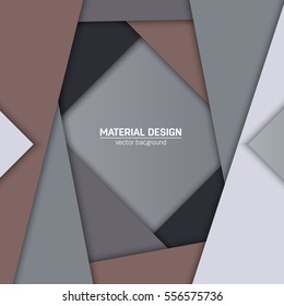 Vector material design background. Abstract creative concept layout template. For web and mobile app, paper art illustration, style blank, poster, booklet. Motion wallpaper element. Flat ui.