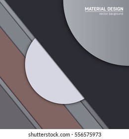 Vector material design background. Abstract creative concept layout template. For web and mobile app, paper art illustration, style blank, poster, booklet. Motion wallpaper element. Flat ui.