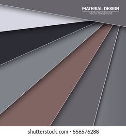 Vector material design background. Abstract creative concept layout template. For web and mobile app, paper art illustration, style blank, poster, booklet. Motion wallpaper element. Flat ui.