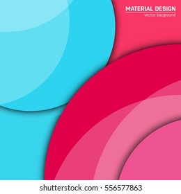 Vector material design background. Abstract creative concept layout template. For web and mobile app, paper art illustration, style blank, poster, booklet. Motion wallpaper element. Flat ui.