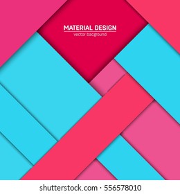 Vector material design background. Abstract creative concept layout template. For web and mobile app, paper art illustration, style blank, poster, booklet. Motion wallpaper element. Flat ui.