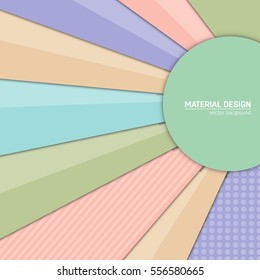 Vector material design background. Abstract creative concept layout template. For web and mobile app, paper art illustration, style blank, poster, booklet. Motion wallpaper element. Flat ui.