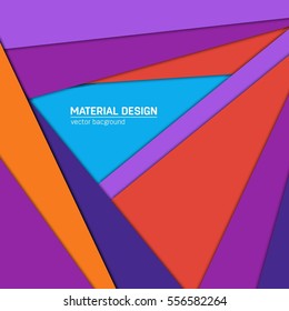 Vector material design background. Abstract creative concept layout template. For web and mobile app, paper art illustration, style blank, poster, booklet. Motion wallpaper element. Flat ui.