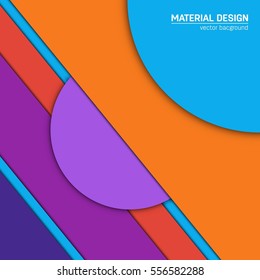 Vector material design background. Abstract creative concept layout template. For web and mobile app, paper art illustration, style blank, poster, booklet. Motion wallpaper element. Flat ui.