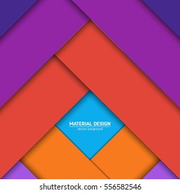 Vector material design background. Abstract creative concept layout template. For web and mobile app, paper art illustration, style blank, poster, booklet. Motion wallpaper element. Flat ui.