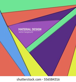 Vector material design background. Abstract creative concept layout template. For web and mobile app, paper art illustration, style blank, poster, booklet. Motion wallpaper element. Flat ui.
