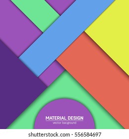 Vector material design background. Abstract creative concept layout template. For web and mobile app, paper art illustration, style blank, poster, booklet. Motion wallpaper element. Flat ui.