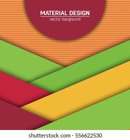 Vector material design background. Abstract creative concept layout template. For web and mobile app, paper art illustration, style blank, poster, booklet. Motion wallpaper element. Flat ui.