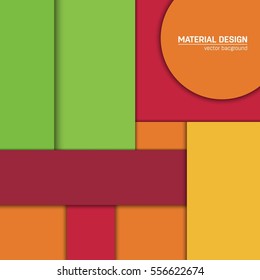 Vector material design background. Abstract creative concept layout template. For web and mobile app, paper art illustration, style blank, poster, booklet. Motion wallpaper element. Flat ui.