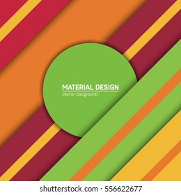 Vector material design background. Abstract creative concept layout template. For web and mobile app, paper art illustration, style blank, poster, booklet. Motion wallpaper element. Flat ui.