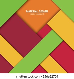 Vector material design background. Abstract creative concept layout template. For web and mobile app, paper art illustration, style blank, poster, booklet. Motion wallpaper element. Flat ui.