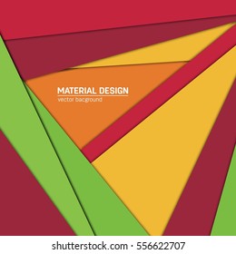 Vector material design background. Abstract creative concept layout template. For web and mobile app, paper art illustration, style blank, poster, booklet. Motion wallpaper element. Flat ui.
