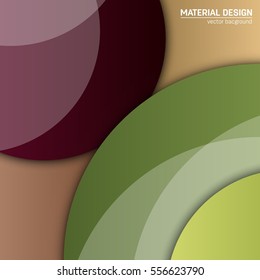 Vector material design background. Abstract creative concept layout template. For web and mobile app, paper art illustration, style blank, poster, booklet. Motion wallpaper element. Flat ui.