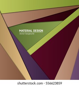 Vector material design background. Abstract creative concept layout template. For web and mobile app, paper art illustration, style blank, poster, booklet. Motion wallpaper element. Flat ui.