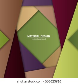 Vector material design background. Abstract creative concept layout template. For web and mobile app, paper art illustration, style blank, poster, booklet. Motion wallpaper element. Flat ui.