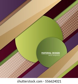 Vector material design background. Abstract creative concept layout template. For web and mobile app, paper art illustration, style blank, poster, booklet. Motion wallpaper element. Flat ui.
