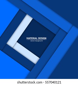 Vector material design background. Abstract creative concept layout template. For web and mobile app, paper art illustration, style blank, poster, booklet. Motion wallpaper element. Flat ui.