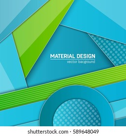 Vector material design background. Abstract creative concept layout template. For web and mobile app, paper art illustration, style blank, poster, booklet. Motion wallpaper element. Flat ui