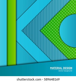Vector material design background. Abstract creative concept layout template. For web and mobile app, paper art illustration, style blank, poster, booklet. Motion wallpaper element. Flat ui