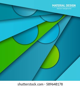 Vector material design background. Abstract creative concept layout template. For web and mobile app, paper art illustration, style blank, poster, booklet. Motion wallpaper element. Flat ui