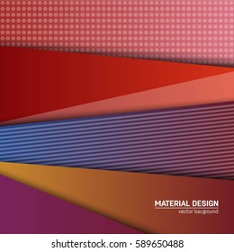 Vector material design background. Abstract creative concept layout template. For web and mobile app, paper art illustration, style blank, poster, booklet. Motion wallpaper element. Flat ui