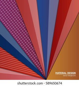 Vector material design background. Abstract creative concept layout template. For web and mobile app, paper art illustration, style blank, poster, booklet. Motion wallpaper element. Flat ui