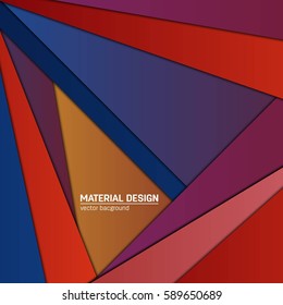 Vector material design background. Abstract creative concept layout template. For web and mobile app, paper art illustration, style blank, poster, booklet. Motion wallpaper element. Flat ui