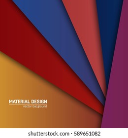 Vector material design background. Abstract creative concept layout template. For web and mobile app, paper art illustration, style blank, poster, booklet. Motion wallpaper element. Flat ui