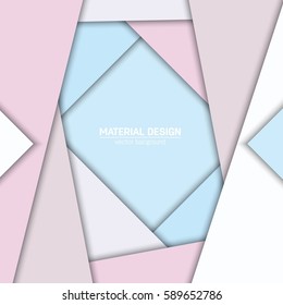 Vector material design background. Abstract creative concept layout template. For web and mobile app, paper art illustration, style blank, poster, booklet. Motion wallpaper element. Flat ui
