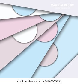 Vector material design background. Abstract creative concept layout template. For web and mobile app, paper art illustration, style blank, poster, booklet. Motion wallpaper element. Flat ui