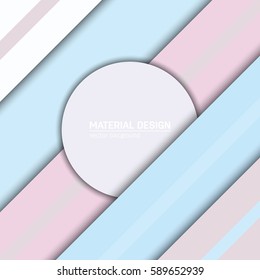 Vector material design background. Abstract creative concept layout template. For web and mobile app, paper art illustration, style blank, poster, booklet. Motion wallpaper element. Flat ui