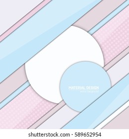 Vector material design background. Abstract creative concept layout template. For web and mobile app, paper art illustration, style blank, poster, booklet. Motion wallpaper element. Flat ui