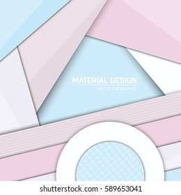Vector material design background. Abstract creative concept layout template. For web and mobile app, paper art illustration, style blank, poster, booklet. Motion wallpaper element. Flat ui