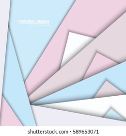 Vector material design background. Abstract creative concept layout template. For web and mobile app, paper art illustration, style blank, poster, booklet. Motion wallpaper element. Flat ui