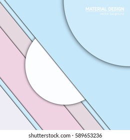 Vector material design background. Abstract creative concept layout template. For web and mobile app, paper art illustration, style blank, poster, booklet. Motion wallpaper element. Flat ui