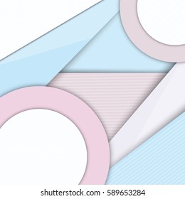 Vector material design background. Abstract creative concept layout template. For web and mobile app, paper art illustration, style blank, poster, booklet. Motion wallpaper element. Flat ui