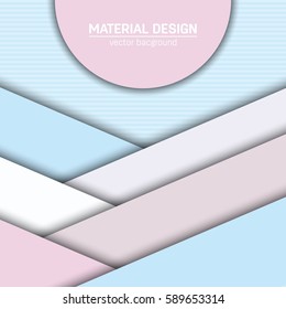 Vector material design background. Abstract creative concept layout template. For web and mobile app, paper art illustration, style blank, poster, booklet. Motion wallpaper element. Flat ui