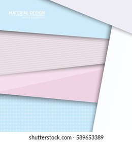 Vector material design background. Abstract creative concept layout template. For web and mobile app, paper art illustration, style blank, poster, booklet. Motion wallpaper element. Flat ui