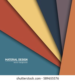 Vector material design background. Abstract creative concept layout template. For web and mobile app, paper art illustration, style blank, poster, booklet. Motion wallpaper element. Flat ui