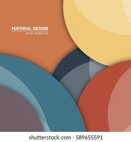 Vector material design background. Abstract creative concept layout template. For web and mobile app, paper art illustration, style blank, poster, booklet. Motion wallpaper element. Flat ui