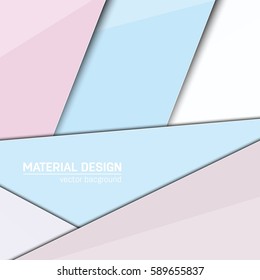 Vector material design background. Abstract creative concept layout template. For web and mobile app, paper art illustration, style blank, poster, booklet. Motion wallpaper element. Flat ui