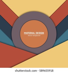 Vector material design background. Abstract creative concept layout template. For web and mobile app, paper art illustration, style blank, poster, booklet. Motion wallpaper element. Flat ui